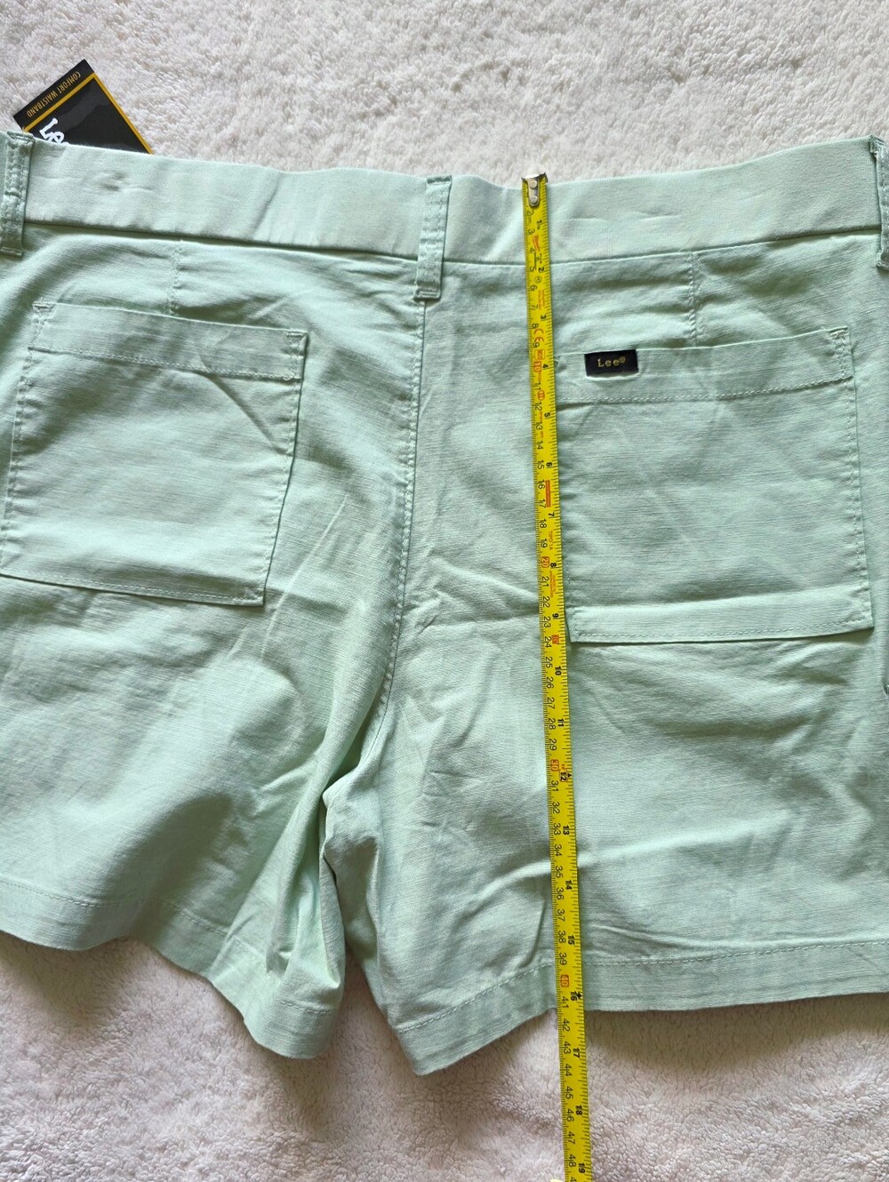 New Lee Women's Comfort Waist 5" summer soft sage cotton Cargo Shorts, Size XXL - Picture 10 of 12